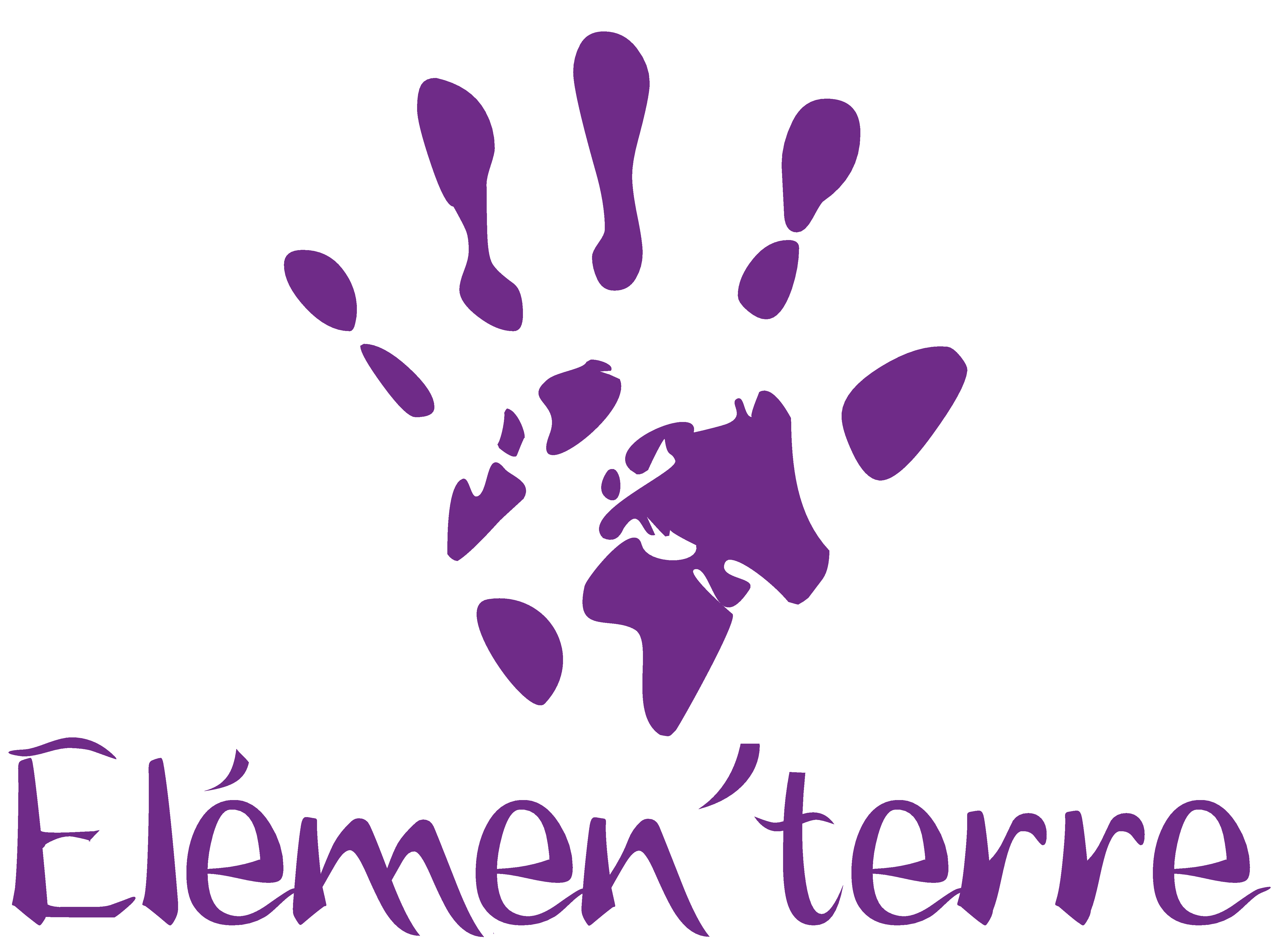 logo Elémen'terre main violette